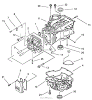 CYLINDER/CRANKCASE ASSEMBLY KAWASAKI FC420V-ES15