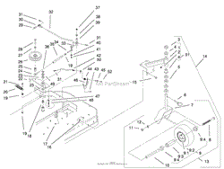 FRONT CASTER AND BLADE BRAKE ASSEMBLY