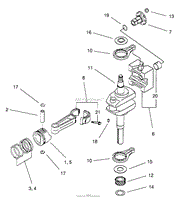 PISTON/CRANKSHAFT ASSEMBLY KAWASAKI FC420V-ES15