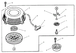 RECOIL STARTER ASSEMBLY KAWASAKI FC420V-ES15