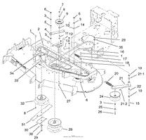 SPINDLES, IDLER PULLEYS, AND BELTS ASSEMBLY