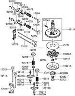 VALVE AND CAMSHAFT ASSEMBLY KAWASAKI FH580V-DS28