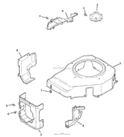 BLOWER HOUSING AND BAFFLES ASSEMBLY-KOHLER MODEL CV15T-41604