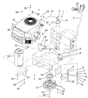 ENGINE AND CLUTCH ASSEMBLY