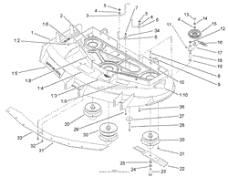 SPINDLE, PULLEY AND BELT ASSEMBLY