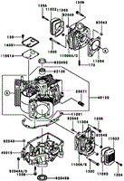 CYLINDER AND CRANKCASE ASSEMBLY KAWASAKI FH381V-AS25