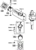 PISTON AND CRANKSHAFT ASSEMBLY KAWASAKI FH381V-AS25