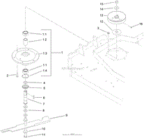 SHEAVE, SPINDLE AND BLADE ASSEMBLY