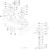 SHEAVE, SPINDLE AND BLADE ASSEMBLY