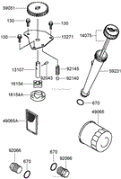 LUBRICATION EQUIPMENT ASSEMBLY KAWASAKI FH430V-CS25