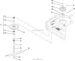 SHEAVE, SPINDLE AND BLADE ASSEMBLY