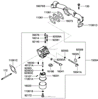 CARBURETOR ASSEMBLY KAWASAKI FH541V-GS30