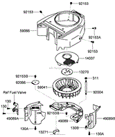 COOLING EQUIPMENT ASSEMBLY KAWASAKI FH541V-GS30