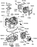 CYLINDER AND CRANKCASE ASSEMBLY KAWASAKI FH541V-GS30