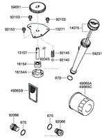 LUBRICATION EQUIPMENT ASSEMBLY KAWASAKI FH541V-GS30