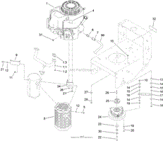 ENGINE AND CLUTCH ASSEMBLY