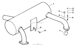 EXHAUST ENGINE KOHLER MODEL NO. M18QS-24615