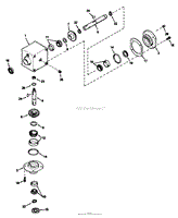 GEAR BOX ASSEMBLY MODEL NO. 1100-010 (FOR CUTTING UNITS MODEL NO. 30753,30768 &amp; 30747)