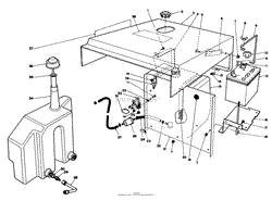 HOOD-GAS &amp; HYDRAULIC TANK ASSEMBLY