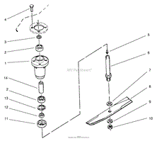 SPINDLE AND BLADE ASSEMBLY