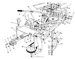 FRAME &amp; PULLEY ASSEMBLY 36&quot; SNOWTHROWER ATTACHMENT MODEL NO. 59160 (OPTIONAL)