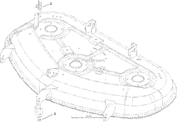 50 INCH DECK DISCHARGE CHUTE AND BLADE ASSEMBLY