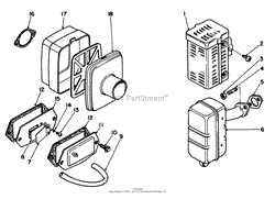 AIR CLEANER &amp; MUFFLER ASSEMBLY