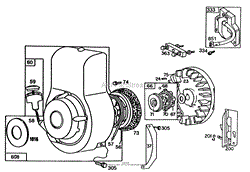 ENGINE BRIGGS &amp; STRATTON MODEL NO. 80332 TYPE NO. 1655-01