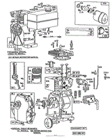 ENGINE BRIGGS &amp; STRATTON MODEL NO. 80332 TYPE NO. 1655-01(2)
