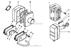 AIR CLEANER &amp; MUFFLER ASSEMBLY