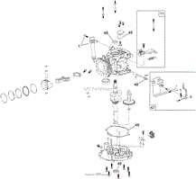 DIPSTICK, BRAKE AND GOVERNOR ARM ASSEMBLY