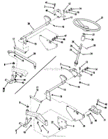 FRONT AXLE AND STEERING (MOWER HANGER)