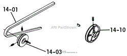 14.000 DRIVE BELTS AND PULLEYS (FIG. 14A)