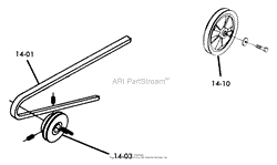 14.000 DRIVE BELTS AND PULLEYS (FIG. 14A)