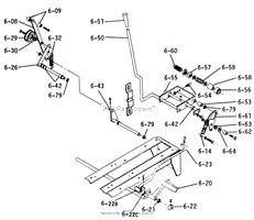 6.050 BRAKE, CLUTCH, SPEED CONTROL LINKAGE (FIG. 6)