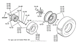 13.000 WHEELS AND TIRES (FIG. 13)