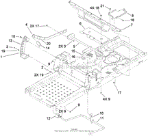 DECK LIFT AND SEAT SUPPORT ASSEMBLY