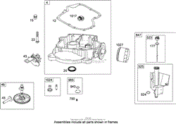 CRANKCASE COVER/SUMP ASSEMBLY BRIGGS AND STRATTON 331777-0946-B2