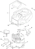 BLOWER HOUSING AND BAFFLE ASSEMBLY KOHLER SV720-0011