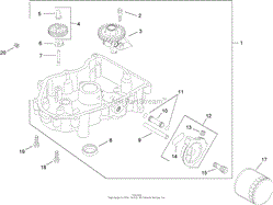 OIL PAN AND LUBRICATION ASSEMBLY KOHLER SV720-0011