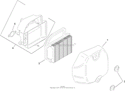 AIR INTAKE AND FILTRATION ASSEMBLY KOHLER SV540-0019