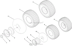 FRONT AND REAR WHEEL ASSEMBLY