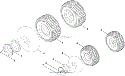 FRONT AND REAR WHEEL ASSEMBLY