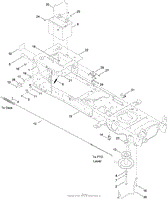 FRAME, BATTERY AND PTO ASSEMBLY