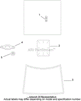 EXHAUST STUD, GASKET AND DECAL ASSEMBLY KOHLER SV720-0017