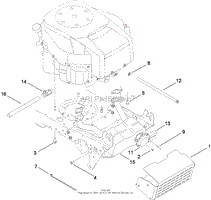 ENGINE AND MUFFLER ASSEMBLY