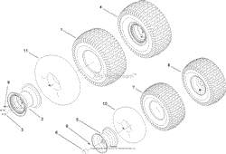 FRONT AND REAR WHEEL ASSEMBLY