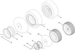 FRONT AND REAR WHEEL ASSEMBLY