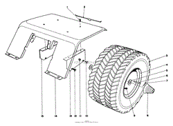 REAR TIRE AND FENDER ASSEMBLY