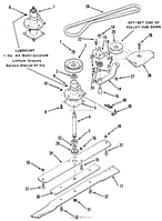 SPINDLE, PULLEYS, AND DRIVE BELT